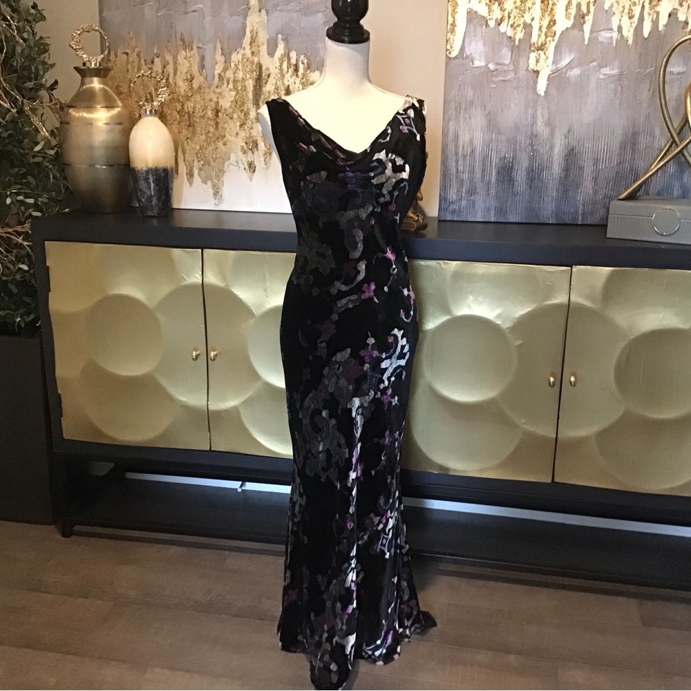 Black Silver and Purple Maxi Dress - Picture 2 of 16